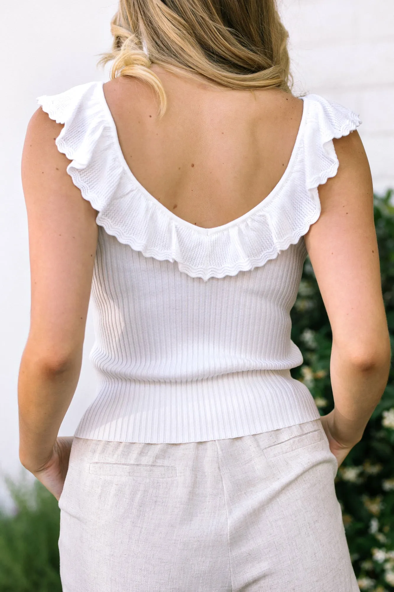Doreen Ruffled Knit Tank sold by Morning Lavender product image thumbnail 4