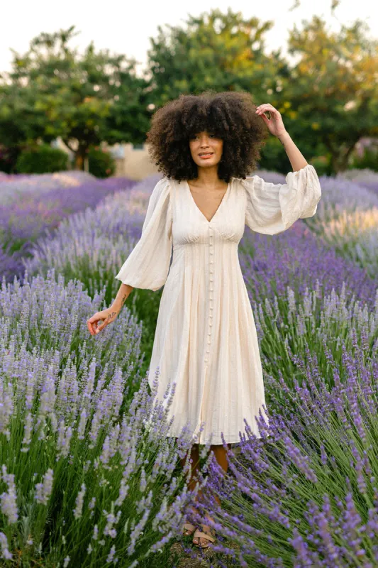 Valerie Buttoned Midi Dress sold by Morning Lavender