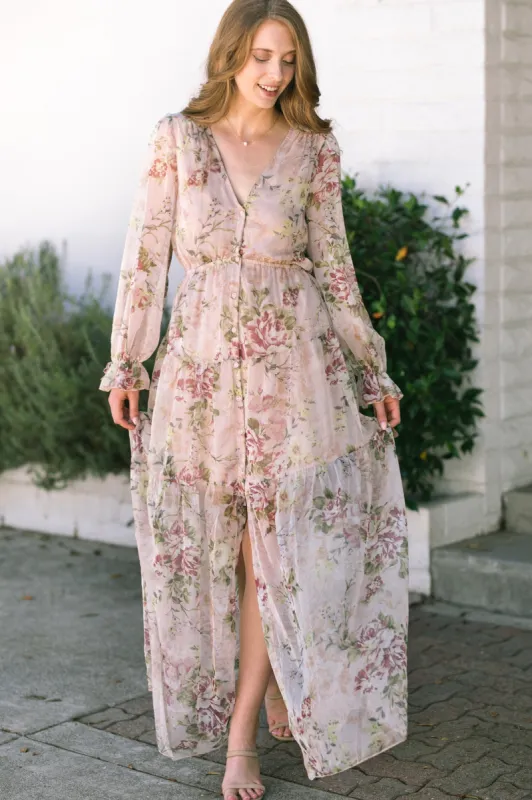 Maya Buttoned Maxi Dress sold by Morning Lavender