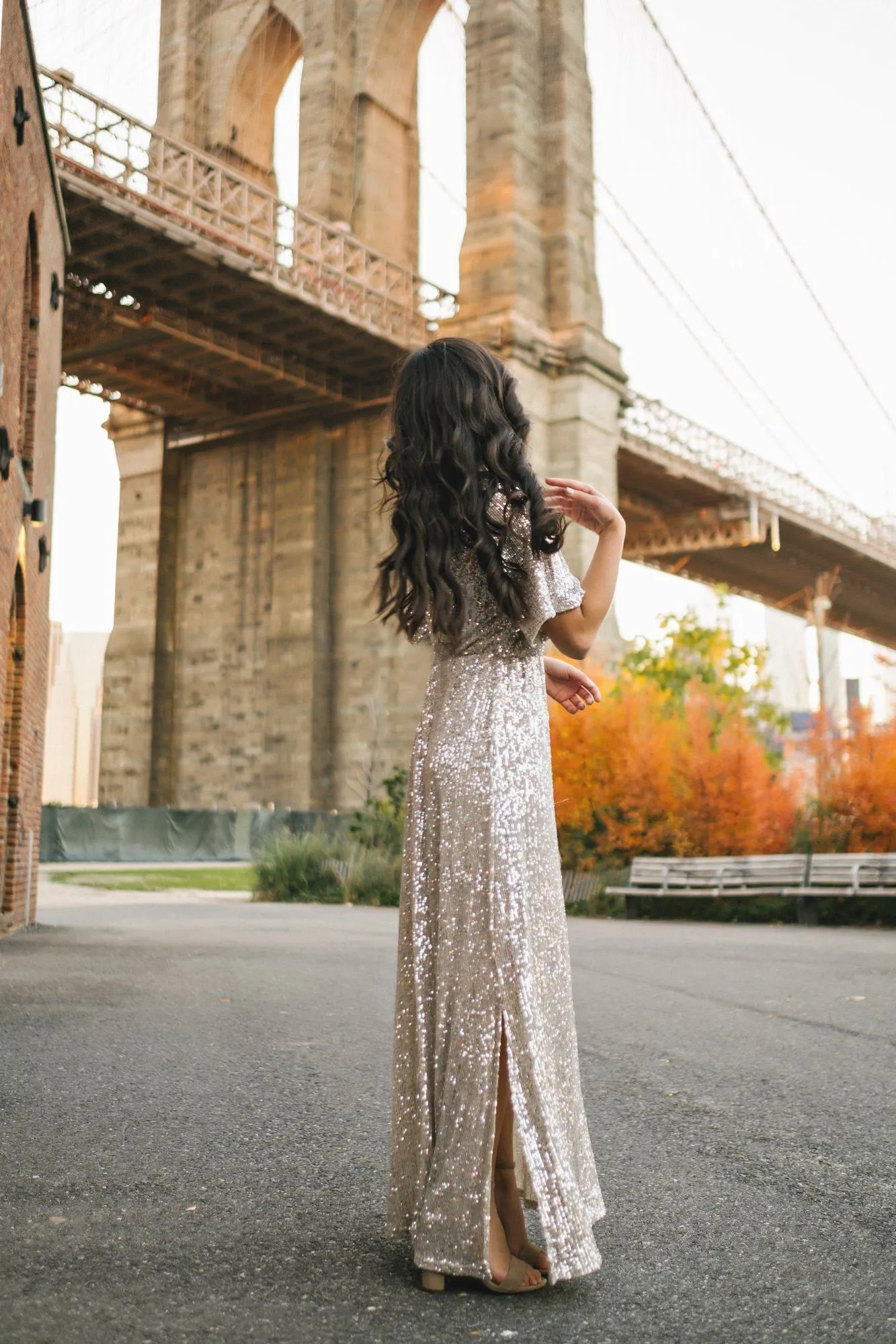 Celia Silver Sequin Maxi Dress sold by Morning Lavender product image thumbnail 4