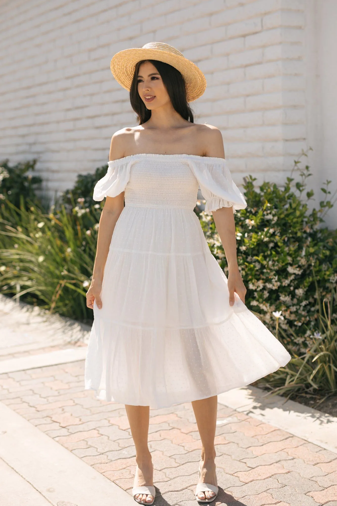 Madison Dotted Midi Dress sold by Morning Lavender product image thumbnail 4