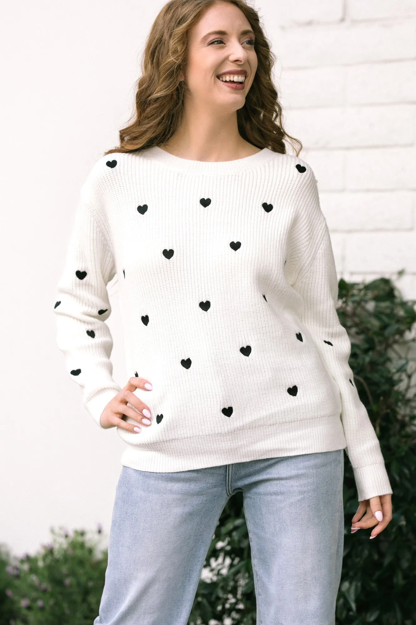 Lenora Heart Knit Sweater sold by Morning Lavender product image thumbnail 5