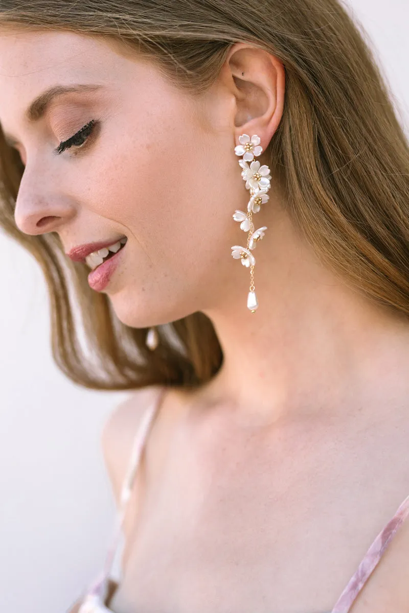 Elle Flower Dangle Earrings sold by Morning Lavender product image thumbnail 2