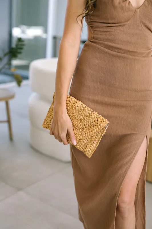 Remi Straw Clutch sold by Morning Lavender