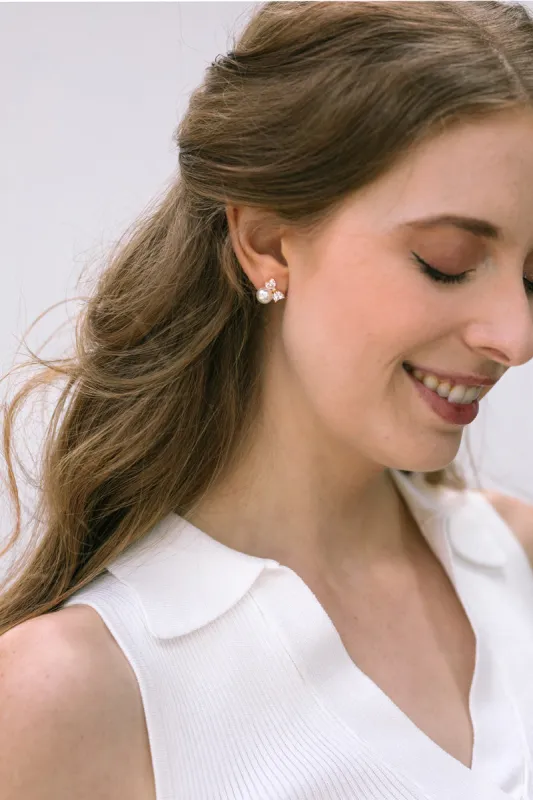 Christie Pearl and Bow Earrings sold by Morning Lavender