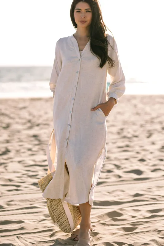 Kailey Buttoned Kaftan Dress sold by Morning Lavender