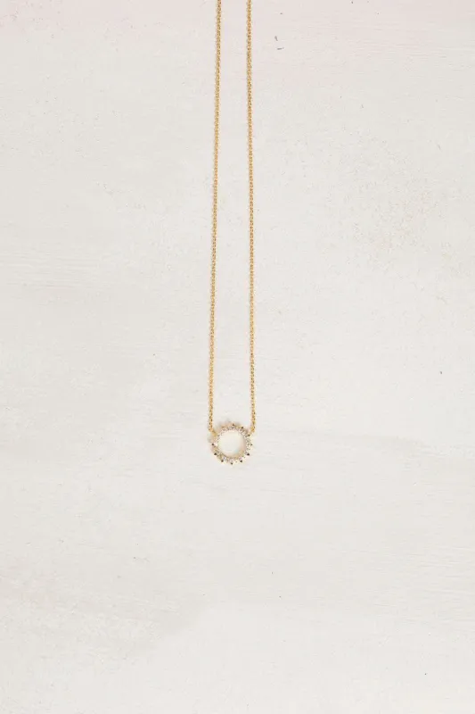 Sherrie Crystal Halo Dainty Necklace sold by Morning Lavender
