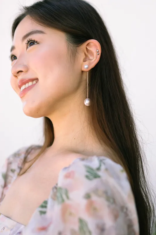 Sofia Pearl Dangle Chain Earrings sold by Morning Lavender