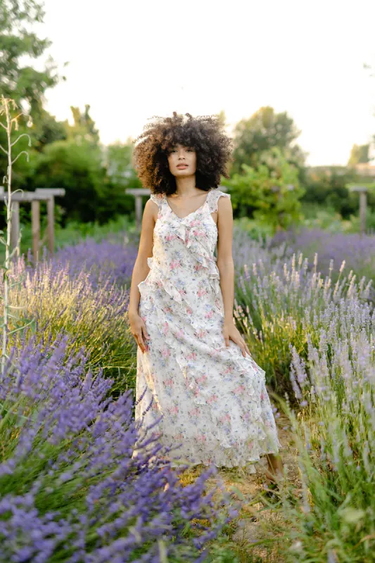 Violetta Ruffled Maxi Dress sold by Morning Lavender