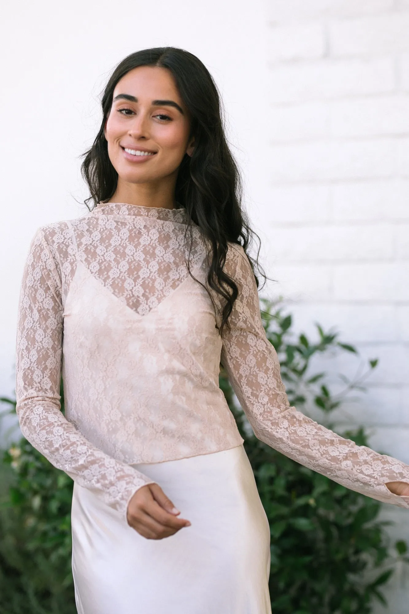 Meryl Mock Neck Lace Top sold by Morning Lavender product image thumbnail 3