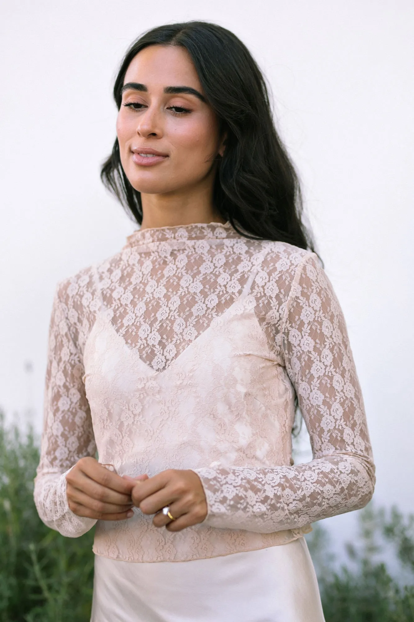 Meryl Mock Neck Lace Top sold by Morning Lavender product image thumbnail 5