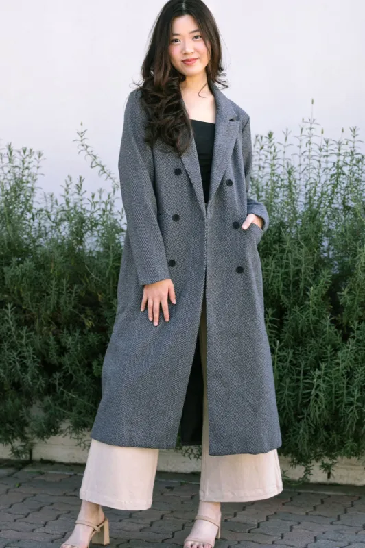 Hollis Herringbone Long Coat sold by Morning Lavender