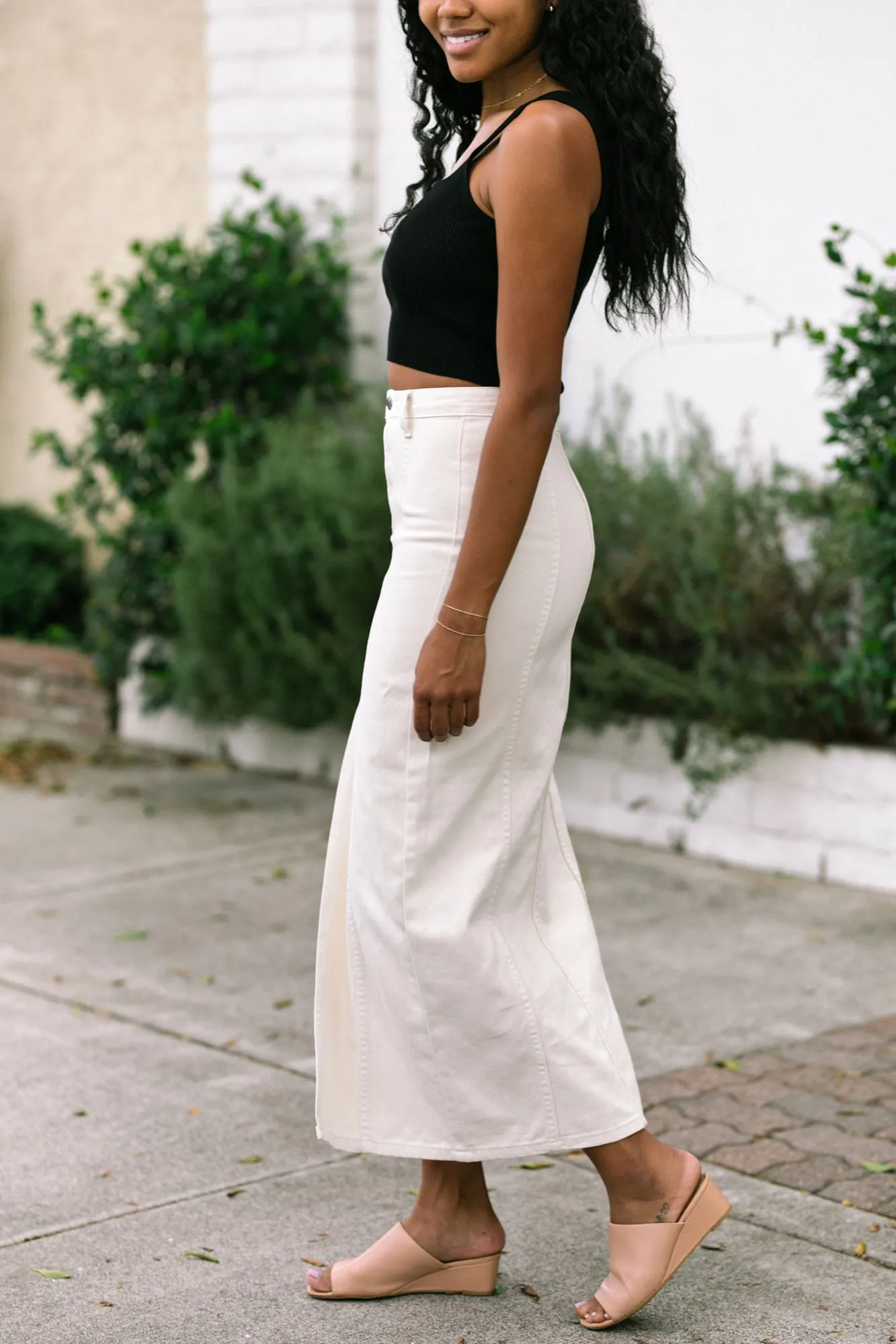 Delta Front Slit Maxi Skirt sold by Morning Lavender product image thumbnail 3