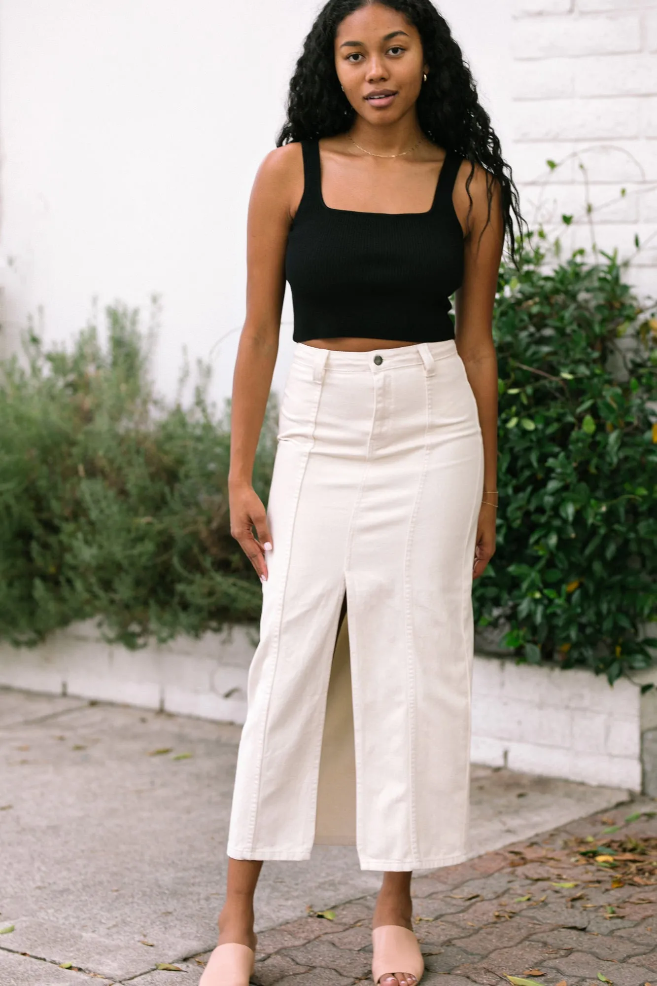 Delta Front Slit Maxi Skirt sold by Morning Lavender product image thumbnail 4