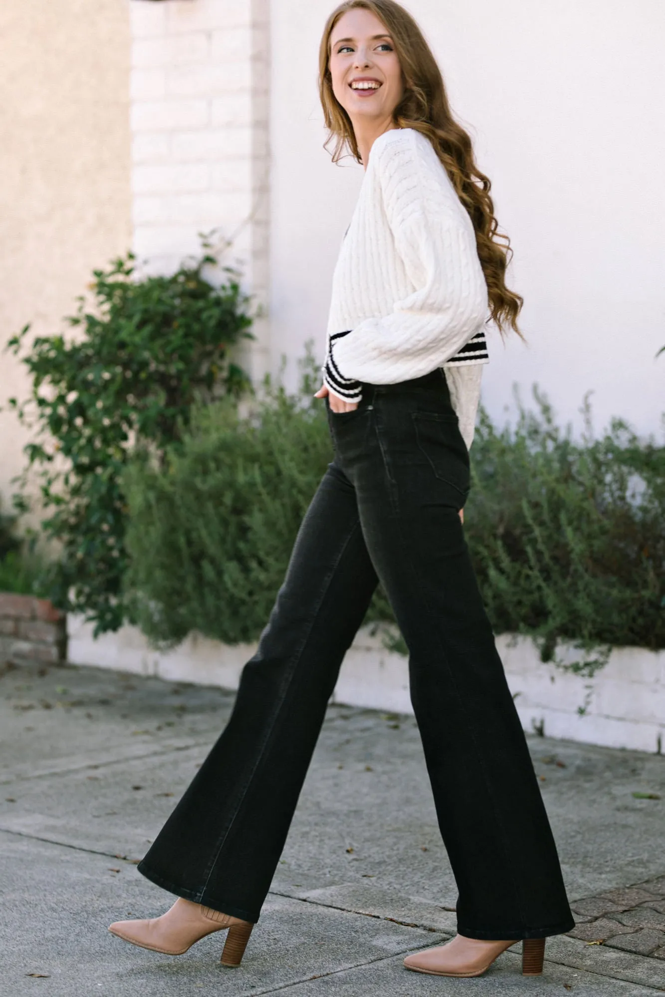 Rae Flared High Waist Tummy Control Jean sold by Morning Lavender product image thumbnail 2