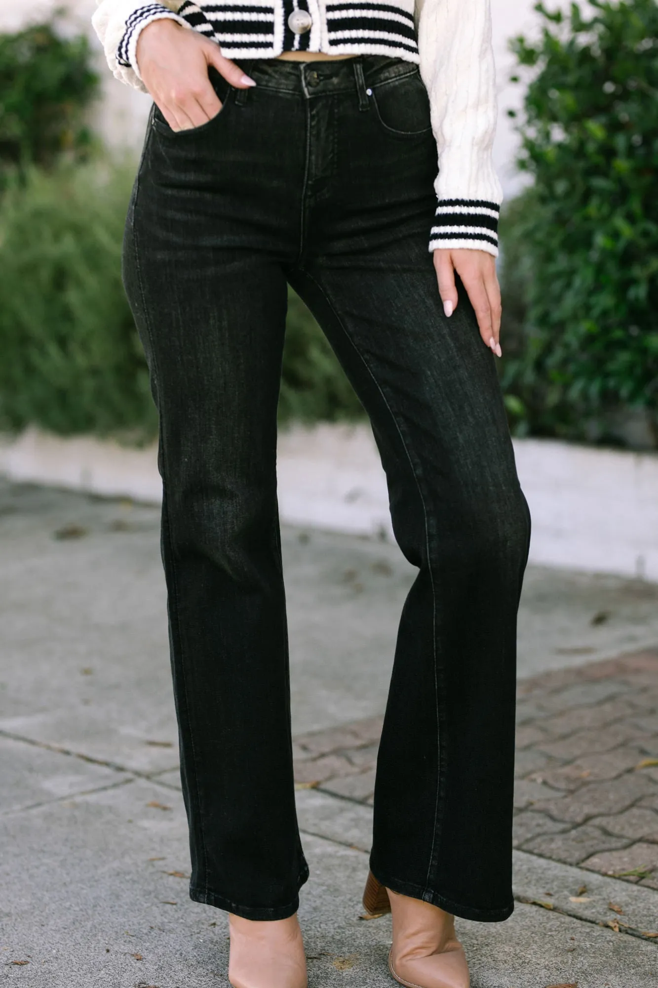 Rae Flared High Waist Tummy Control Jean sold by Morning Lavender