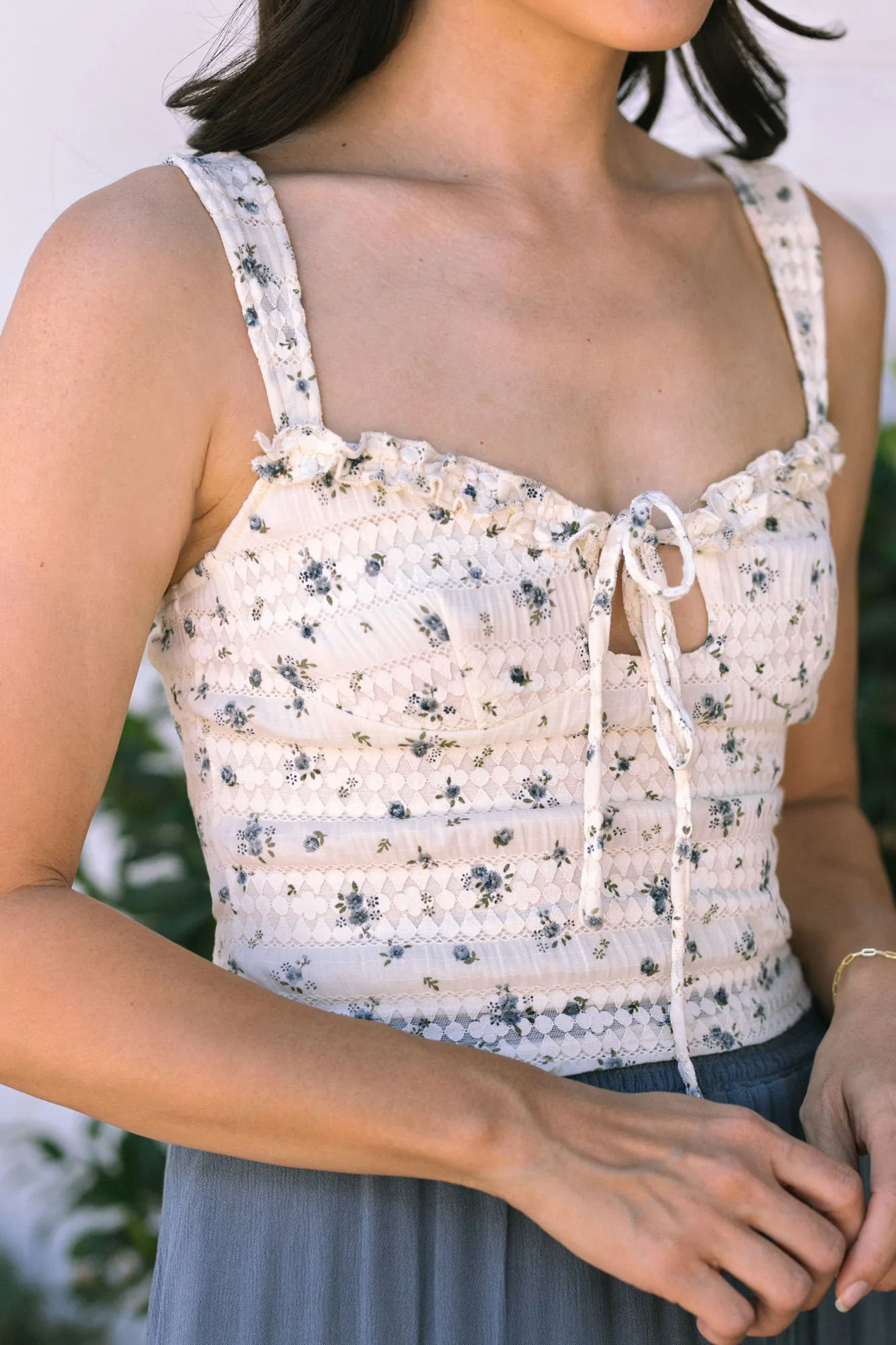 Arielle Floral Ruffled Tank sold by Morning Lavender product image thumbnail 5