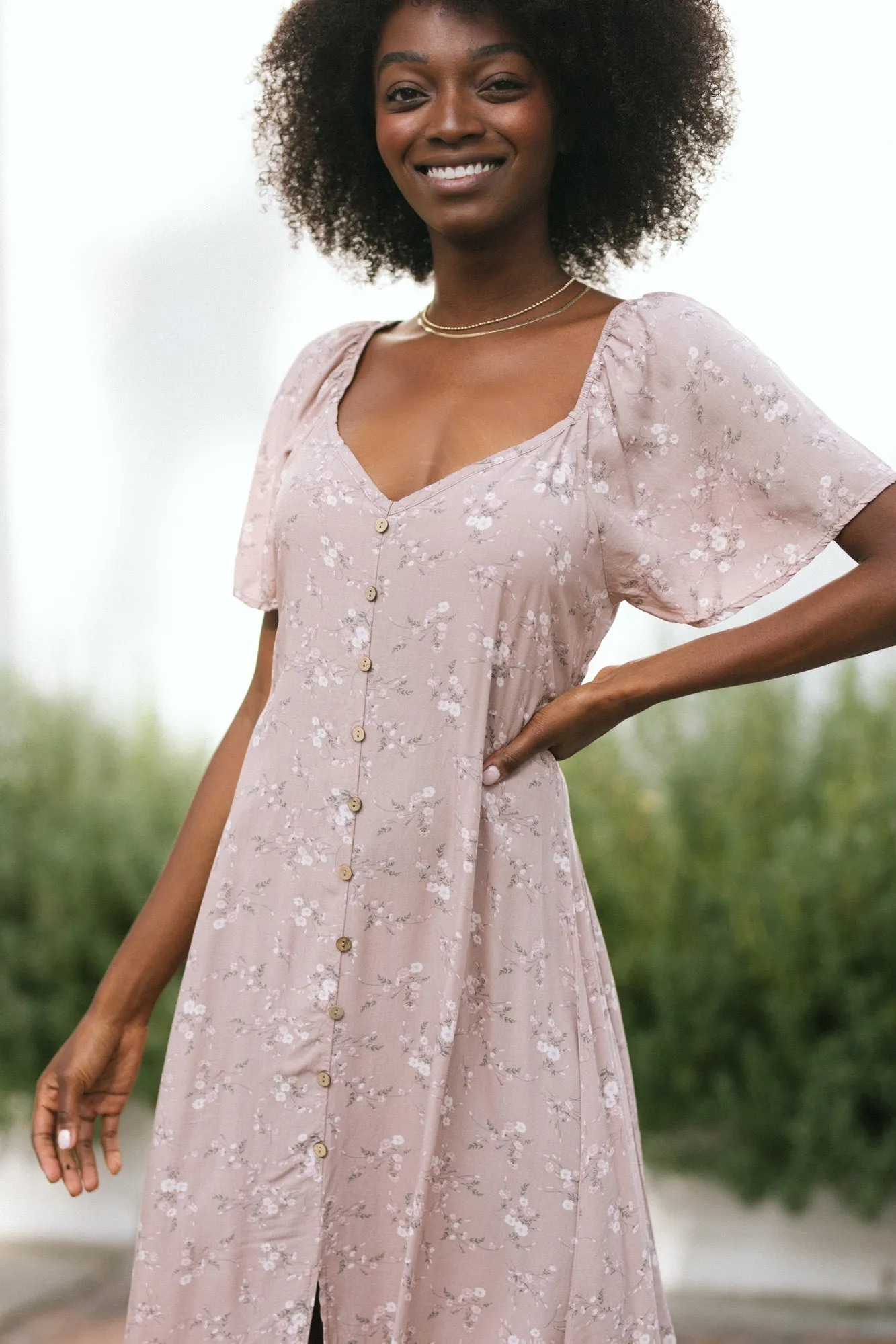 Rosa Buttoned Midi Dress sold by Morning Lavender product image thumbnail 3