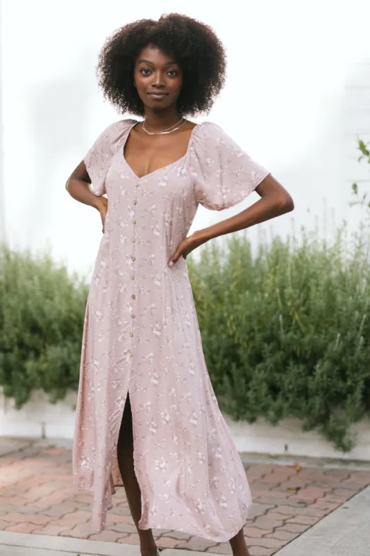 Rosa Buttoned Midi Dress sold by Morning Lavender