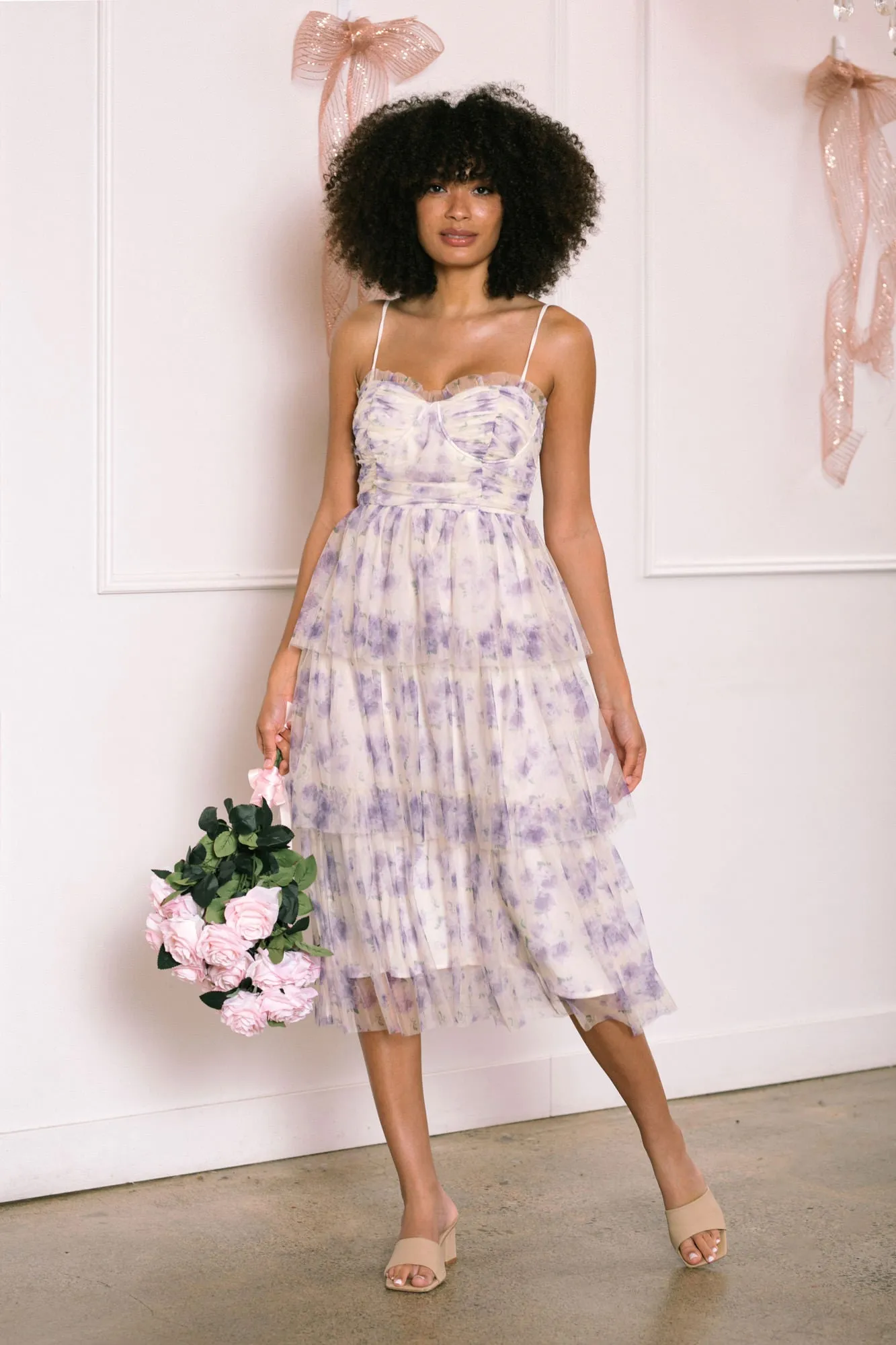 Elizabeth Tiered Midi Dress sold by Morning Lavender