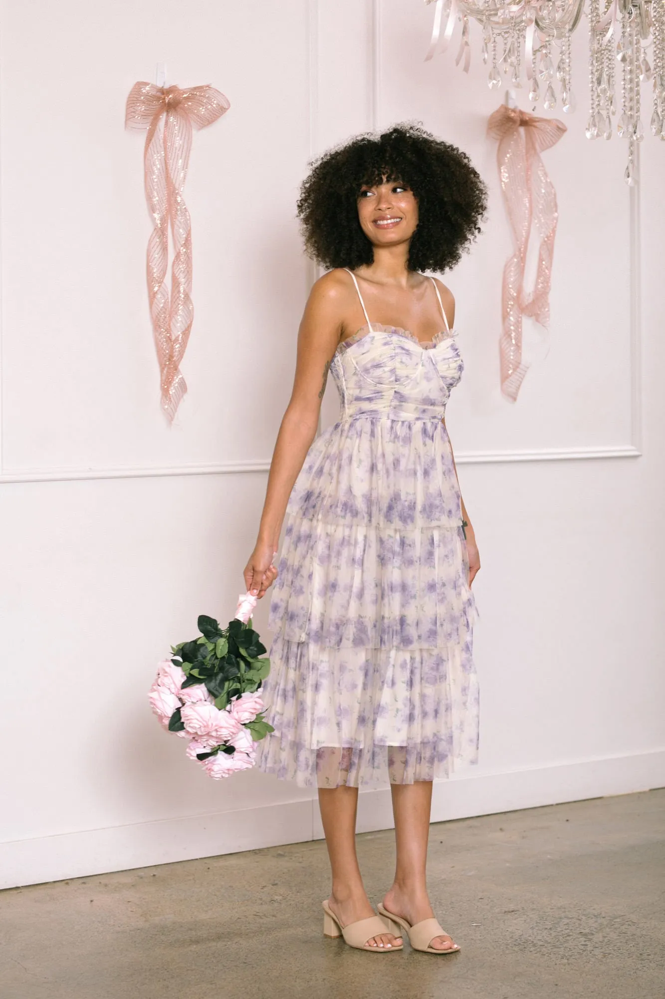 Elizabeth Tiered Midi Dress sold by Morning Lavender product image thumbnail 3