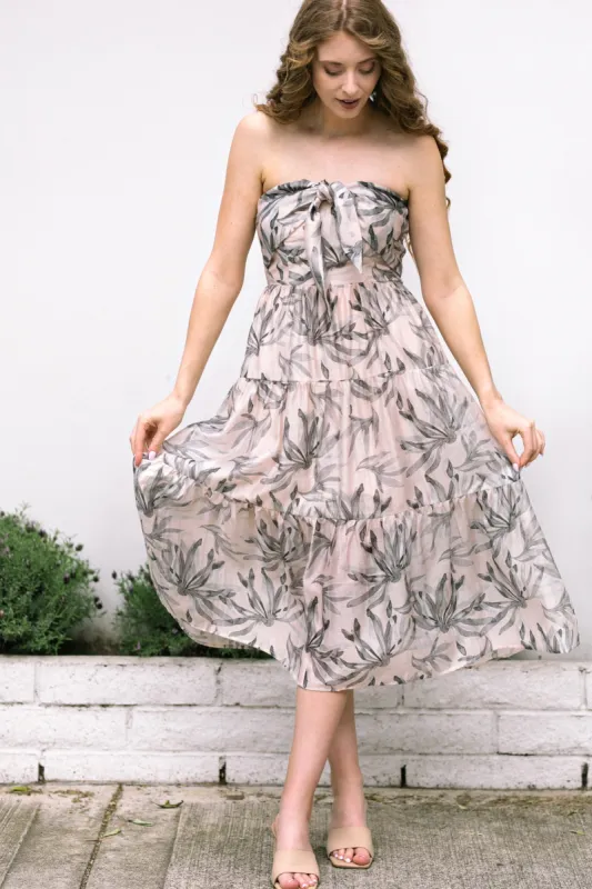 Ashley Strapless Midi Dress made by Aakaa