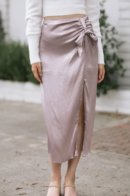 Shauna Crinkled Satin Skirt sold by Morning Lavender