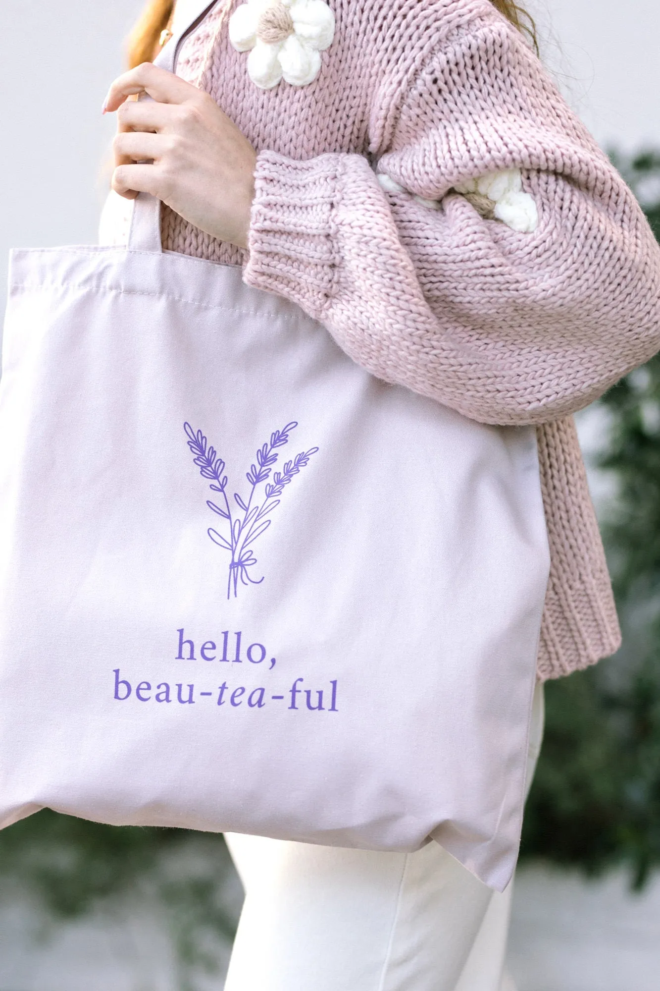 Morning Lavender Tote - Hello Beau-tea-ful sold by Morning Lavender product image thumbnail 3