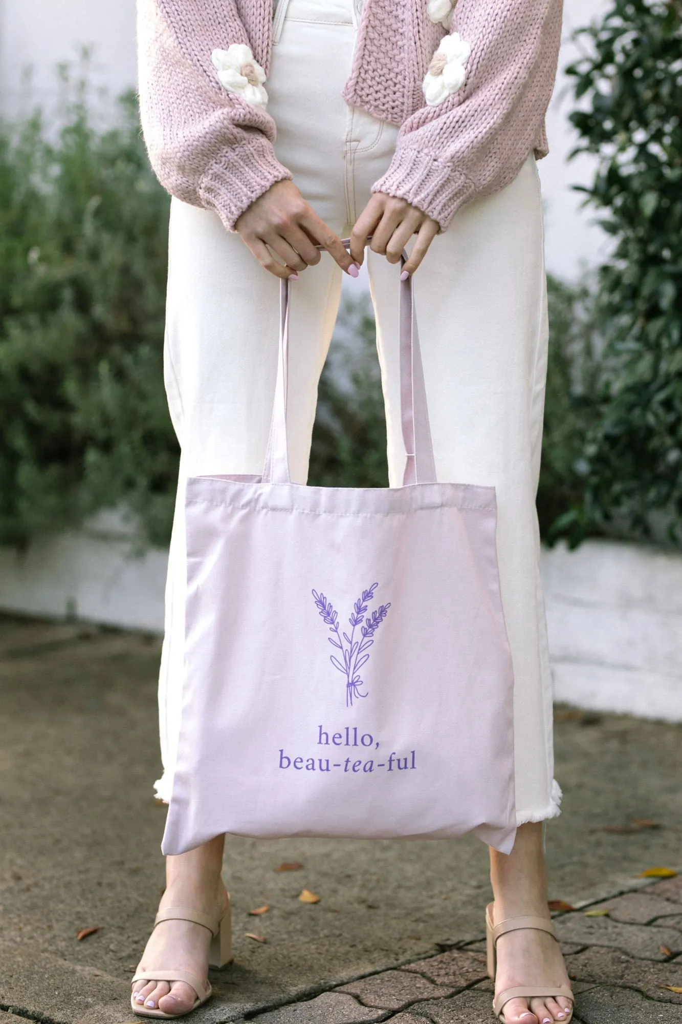 Morning Lavender Tote - Hello Beau-tea-ful sold by Morning Lavender