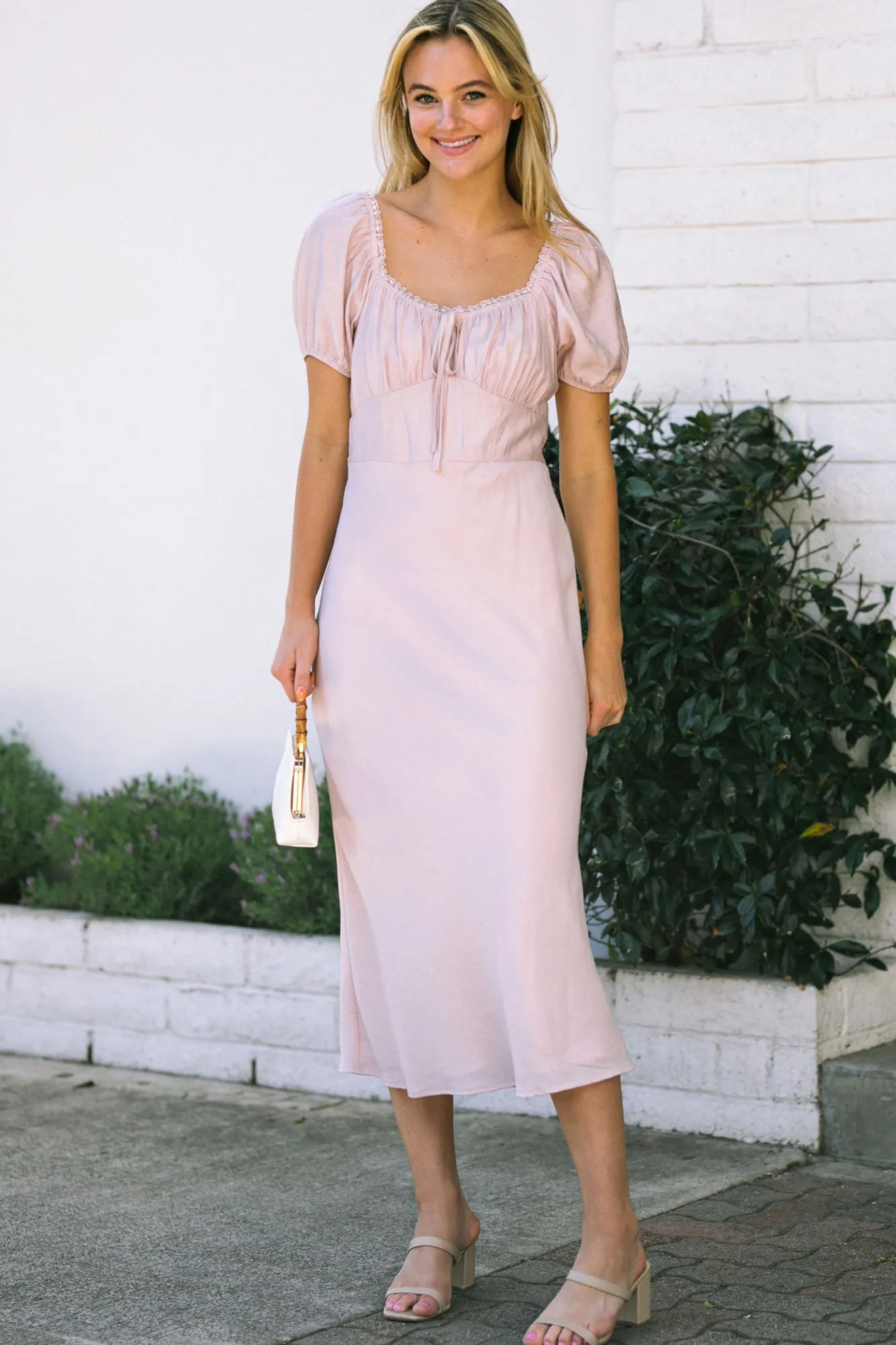 Linda Puff Sleeve Midi Dress sold by Morning Lavender