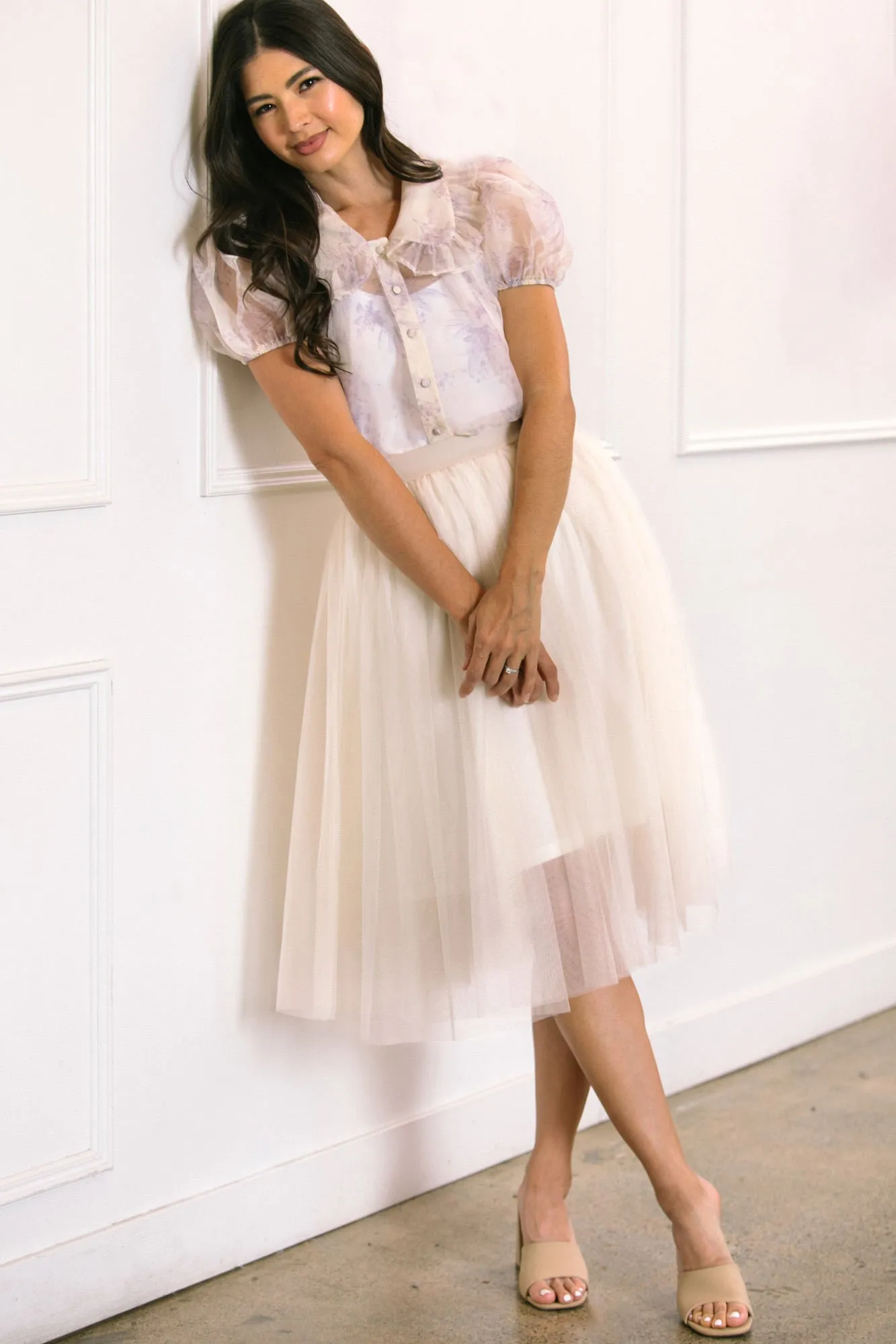 Trisha Sheer Floral Blouse sold by Morning Lavender product image thumbnail 5