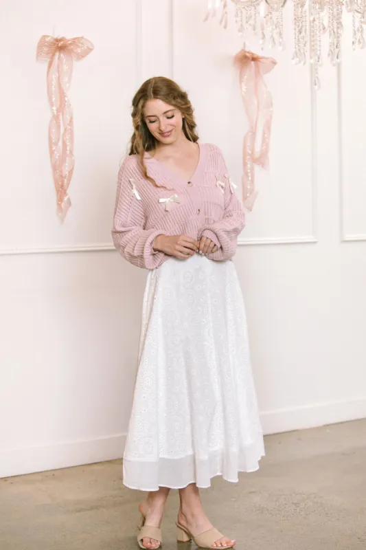 Dorothea Eyelet Midi Skirt sold by Morning Lavender