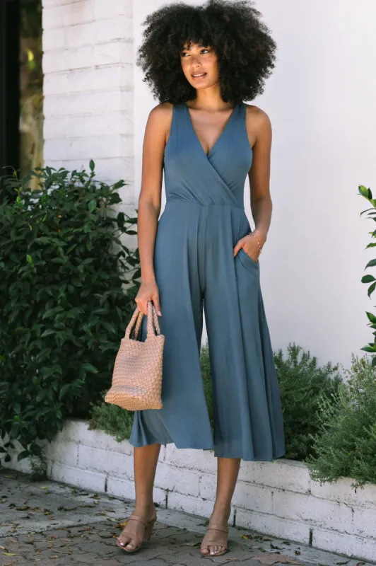 Remi Surplice Sleeveless Jumpsuit sold by Morning Lavender