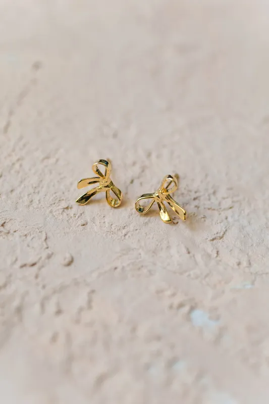Sabrina Mini Bow Earrings sold by Morning Lavender