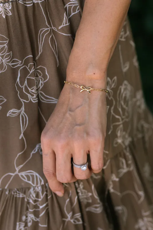Leah Bow Chain Linked Bracelet sold by Morning Lavender