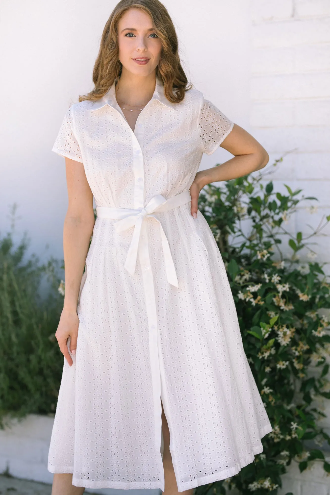 Marissa Eyelet Midi Dress sold by Morning Lavender product image thumbnail 3