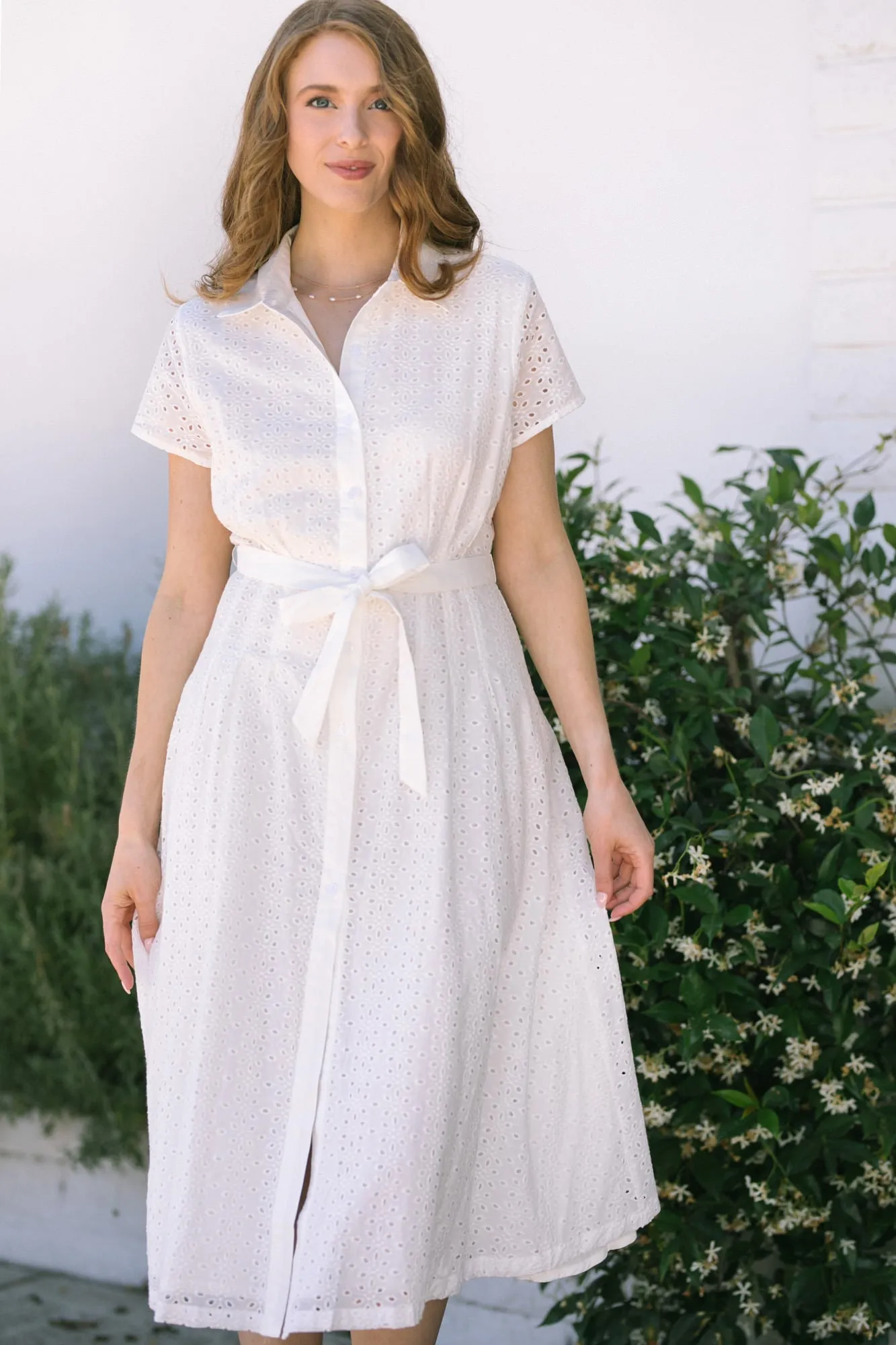Marissa Eyelet Midi Dress sold by Morning Lavender product image thumbnail 5