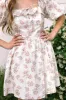 Darlene Puff Sleeve Mini Dress sold by Morning Lavender