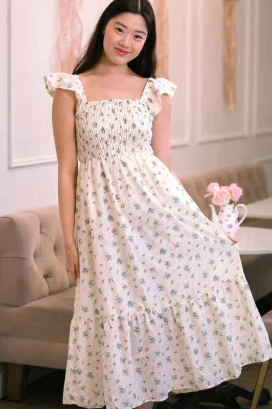 Susan Smocked Midi Dress sold by Morning Lavender