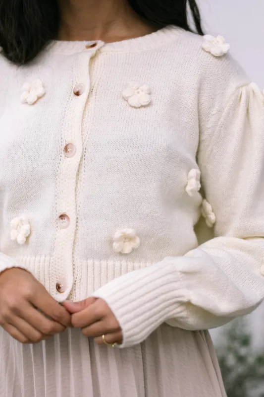 Paula Floral Buttoned Cardigan sold by Morning Lavender