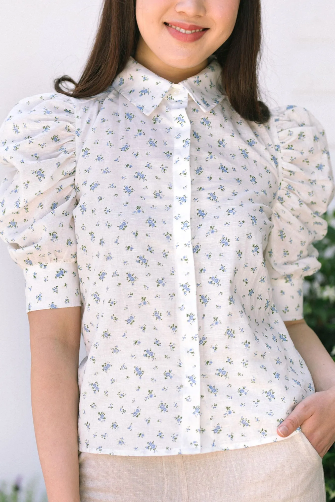 Kris Puff Sleeve Buttoned Top sold by Morning Lavender product image thumbnail 5