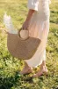 Elle Half Moon Straw Tote sold by Morning Lavender