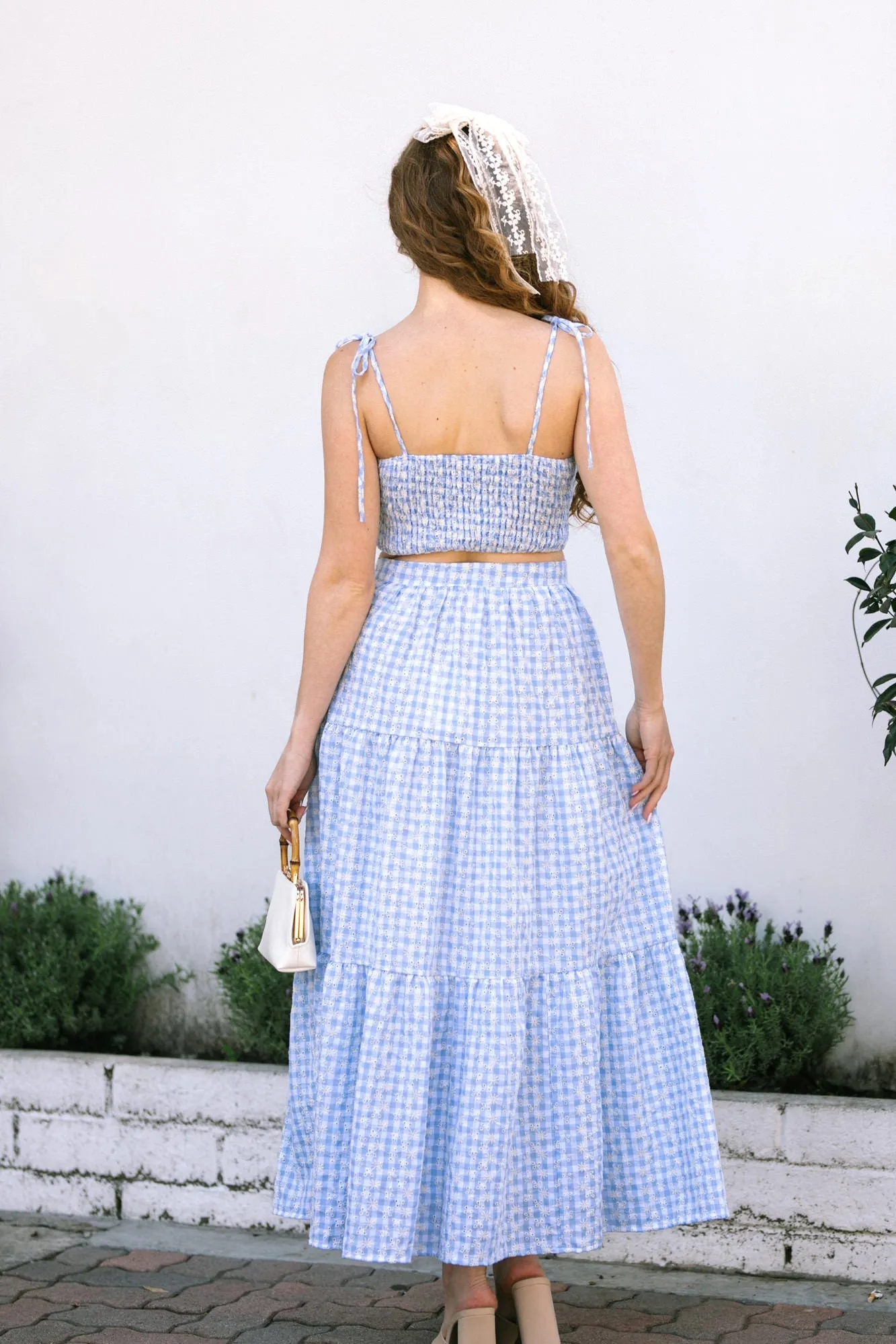 Mirei Gingham Eyelet Top sold by Morning Lavender product image thumbnail 3