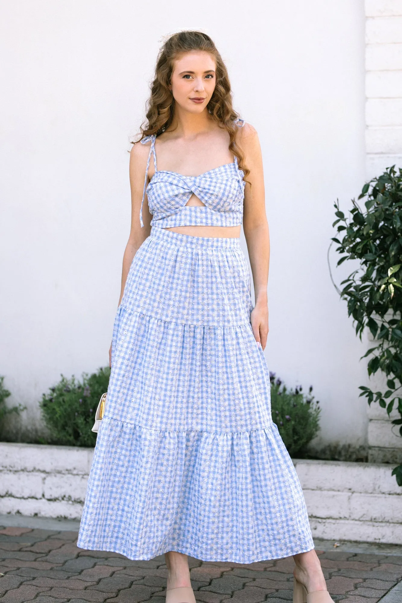 Mirei Gingham Eyelet Top sold by Morning Lavender product image thumbnail 2