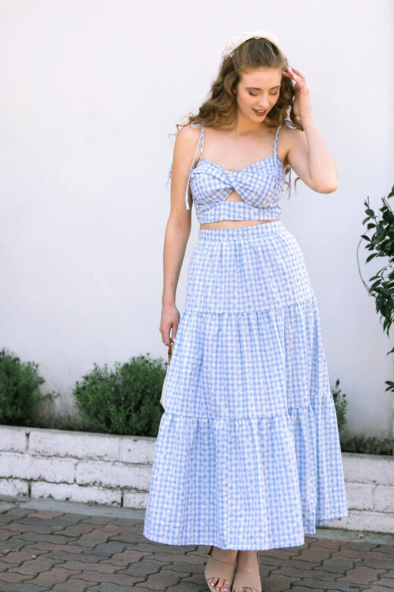 Mirei Gingham Eyelet Top sold by Morning Lavender product image thumbnail 5