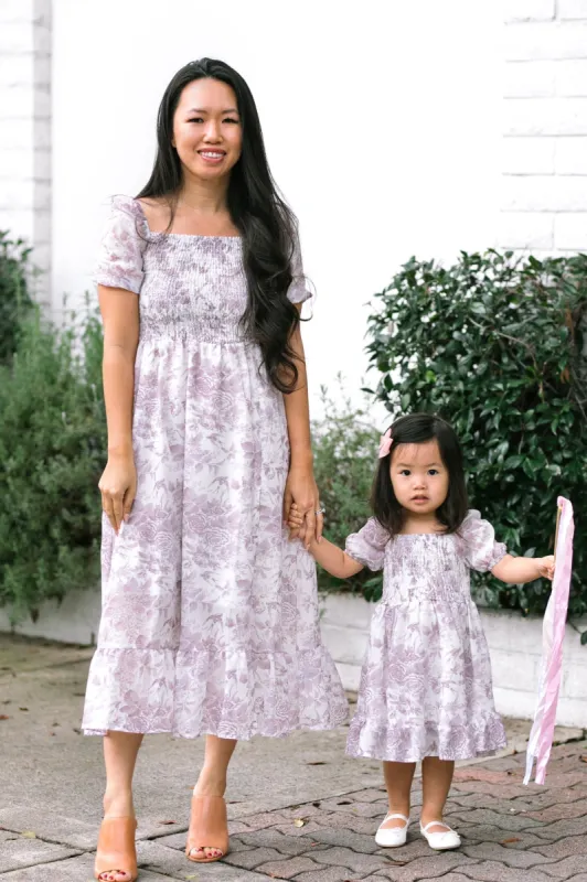 Marie Smocked Midi Dress sold by Morning Lavender