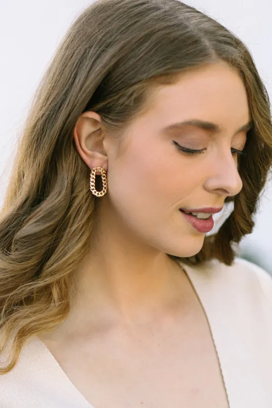 Andrea Chain Linked Oval Earrings sold by Morning Lavender