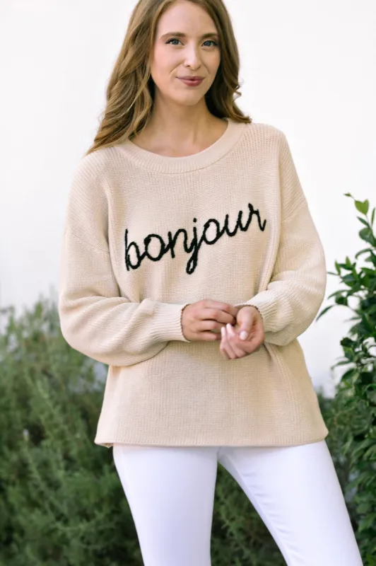 Bonnie Bonjour Oversized Sweater sold by Morning Lavender