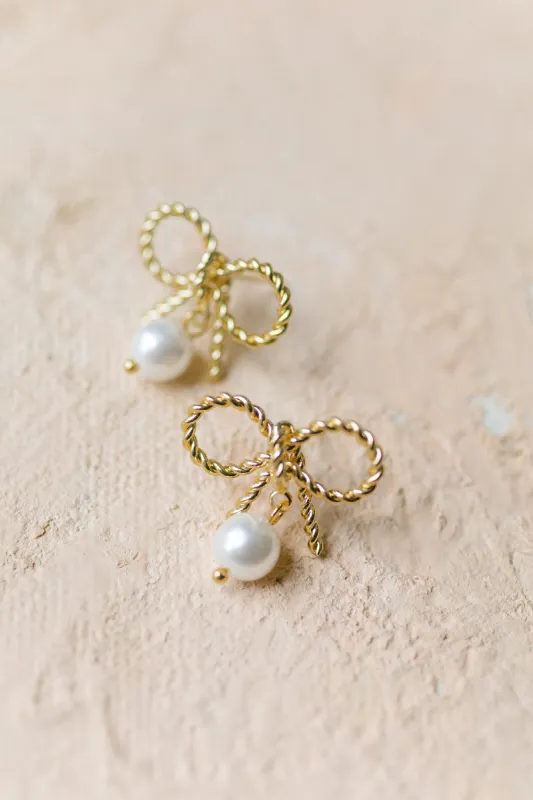 Janine Twisted Bow Earrings sold by Morning Lavender