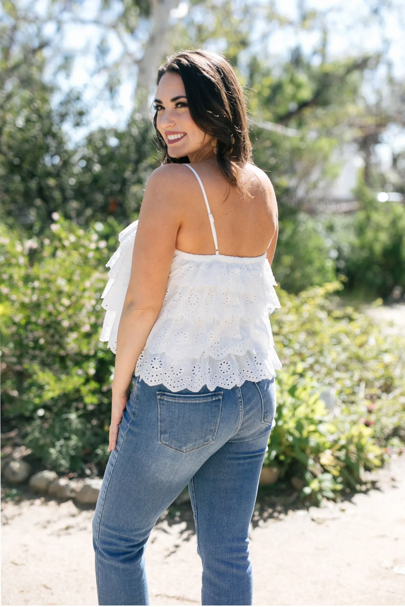 Petra Tiered Eyelet Top sold by Morning Lavender product image thumbnail 5